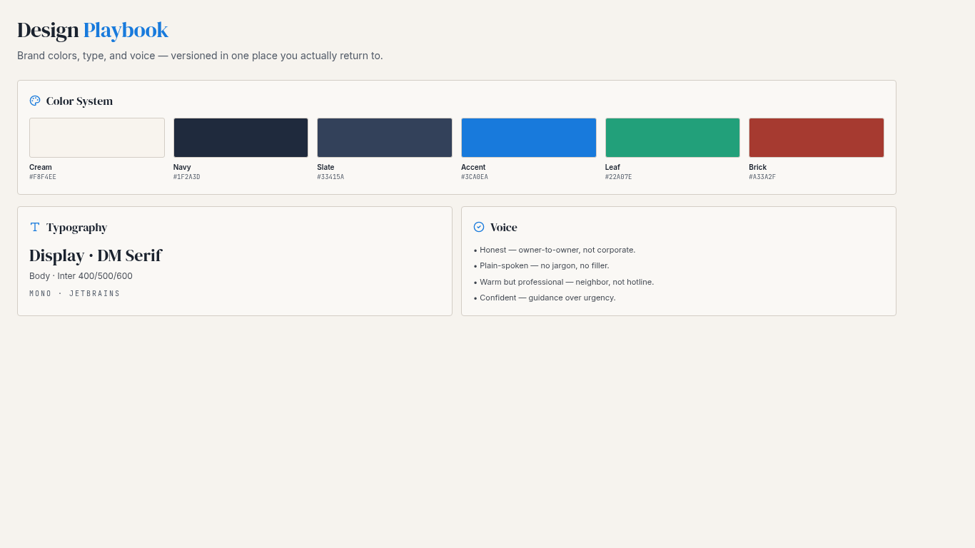Design Playbook — anonymized client partnership portal